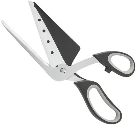 Marstey Pizza Scissors with Detachable Pizza Shovel, 2-in-1 Food Grade Stainless Steel Pizza Cutter, Multifunctional Kitchen Scissors for Pizza (Black), MRS-4463700