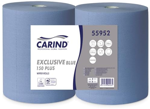 Sicignano | Rotoloni Rotoli di Carta Grande Blu, 2 Pezzi, 150m, Super Assorbente, 3 Veli, Cellulosa - Bobina 500+ Strappi, Dimensioni Strappo 30x26h cm - Asciugamani Asciugatutto Multiuso
