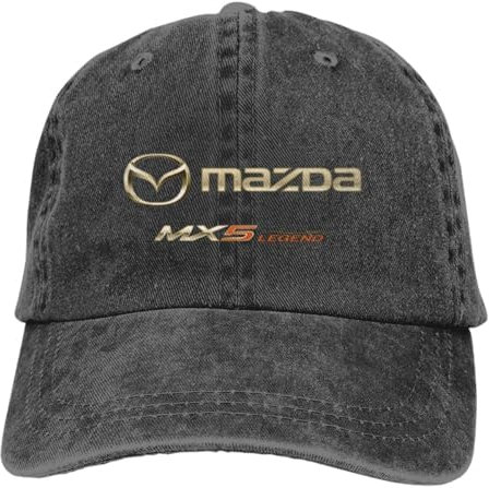 QWEERASS Baseballkappe für Mazda MX-5 2010-2024, Snapback-Kappe, verstellbar, lässig, Autofans, Hüte, A