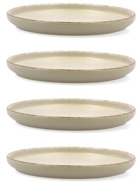Quid Duna 4 Plato Postre Cerámico 20x2,5cm Loza Apto Microondas Apilable