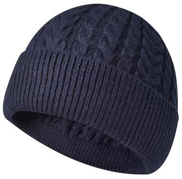 Generico Cappello Pile Uomo Largo, Cappello a Berretto per Uomini e Donne Firmato Comodo Cappello Unisex Adulto Taglia Unica Beanie Hat Sportivo per Corsa Cappellino Regali Natale Nonno