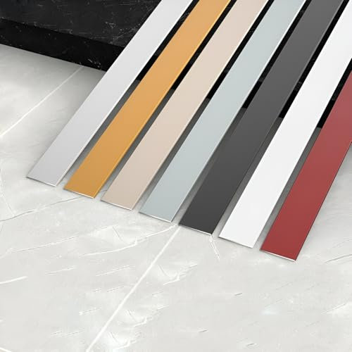 Profilo Di Transizione | Listello Di Transizione | Striscia Di Soglia | Striscia Di Transizione | Coprisoglia Per Pavimenti, Parquet E Decking | Processo Di Anodizzazione(Silver,15mm/0.59in)