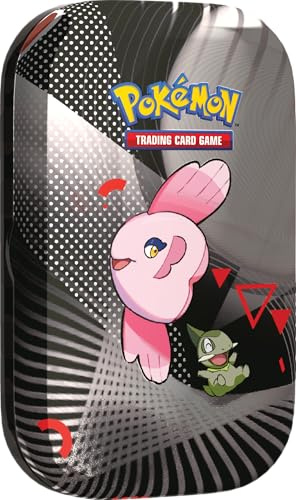 Pokémon TCG: Unova Mini Tin - Alomomola & Axew (2 Paquetes de Refuerzo y 1 Tarjeta Adhesiva)