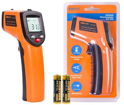 Elitech IR Thermometer -50~530℃,Infrared Thermometer für vielfältige Anwendungen,0.5s schnelle Messung,Laserzielsystem für Industrie/Bauwesen/Haushalt​