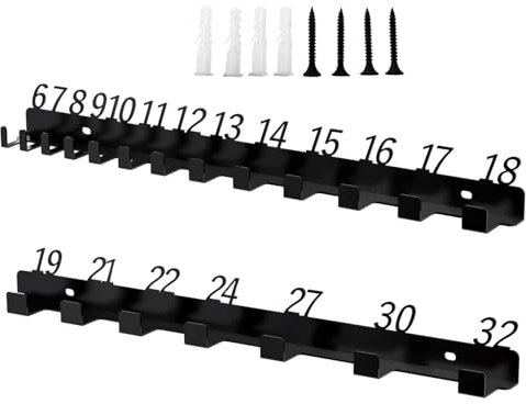 Organisateur de Clés – Support Suspendu Solide, Gestion Optimale des Outils, Installation Facile | Rangement pour Clés, Établi, Atelier, Entretien Mécanique, Camion Atelier, Magasin, Jardin, Espace de