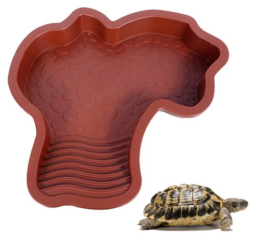 Grande Ciotola D'acqua Per Rettili,Vasca Da Bagno Per Rettili Per Tartarughe,Plate Per Tartarughe Con Rampa,Abbeveratoio Grande Per Tartarughe Di Terras,Kiuiom