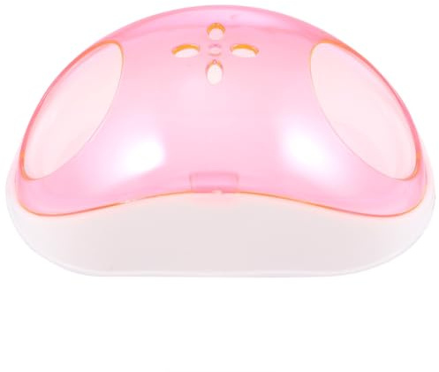 NULYLU Plastic Chinchilla and Hamster Sand Bath House with Sand Scoop, Half Design, Safe for Small Pets, for Home and Outdoor Travel Carry Random Color