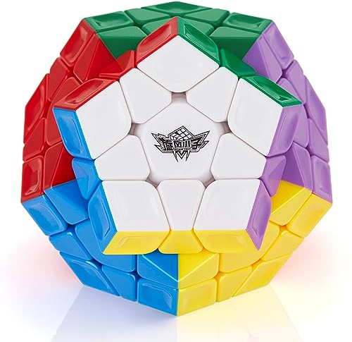 ROXENDA Cubo Mágico,Cubo de Velocidad Dodecaedro Stickerless Magico Speed Cube Rompecabezas, Súper Duradero Y Fácil Giro
