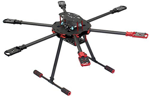 FEICHAO 6-Achsen Faltbarer Rahmen Kit Radstand 705mm / 650mm mit Fahrwerk Skid für DIY Hexacopter RC Drone (705mm Wheelbase)
