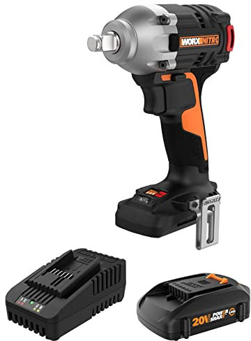 WORX Nitro WX272L 20V Power Share 1/2 Cordless Impact Wrench with Brushless Motor