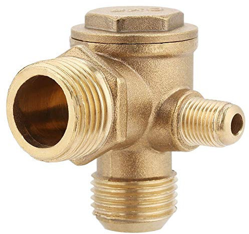 Clapet anti-retour pour compresseur d'air, filetage mâle 90 degrés, Pièces de Rechange à 3 Voies, Laiton pièces de rechange pour compresseur d'air pneumatique central 20 * 19 * 10mm