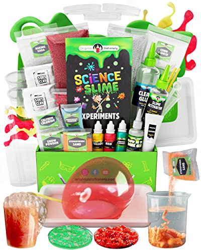 Original Stationery Scienza di Slime Kit, Set per Creare Slime Completo, Esperimenti Scientifici per Bambini Divertenti come Oobleck, Laboratorio di Slime, Regalo Compleanno