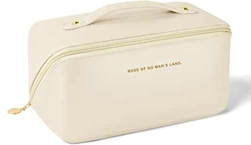 Aucuu Borsa Cosmetica da Viaggio, Beauty Case da Viaggio Donna, Borsa da Viaggio per Cosmetici, Borsa Cosmetica da Donna in Morbida Pelle PU, Borse da Toilette Impermeabile Portatile
