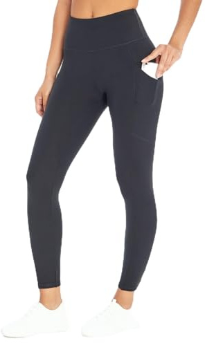 Balance Collection Womens Standard Eclipse High Rise Pocket Legging, Black, Medium