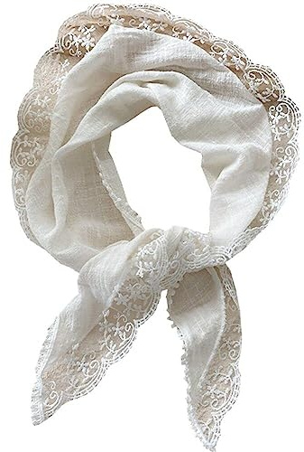 Lace Hair Bandanas Head Kerchief for Women Girls Triangle Hair Scarf Headband Hair Bandana Lace Head Scarf