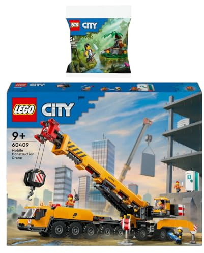 Lego City Set: 60409 Mobiler Baukran & 30665 Dschungelforscher mit Baby-Gorilla
