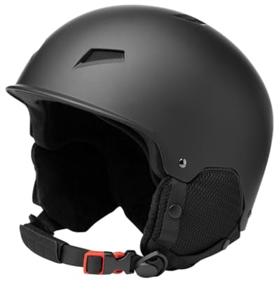 LOVIVER Casco de esquí Casco de Snowboard Casco de Snowboard Mejor amortiguación para Esquiar Casco para Deportes de Nieve para Hombres Mujeres Jóvenes, Negro, L