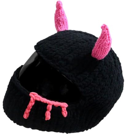 Devil Horn Peluche Caschi Moto Coperture Full Face Protettivo Antigraffio Caschi Copricapo Per Motociclisti Invernale Gear