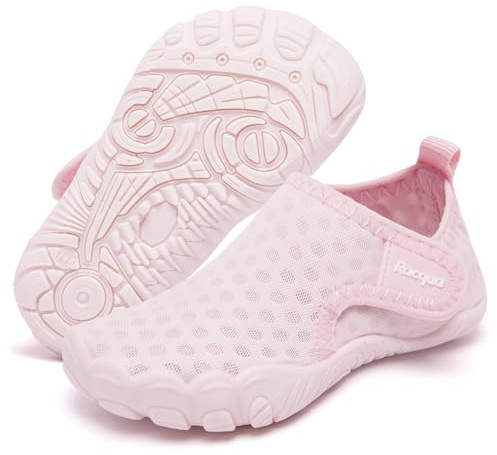 Racqua Kids Water Shoes Toddler Aqua Pool Shoes Beach Swim Sea Non-Slip Quick Dry Outdoor Lightweight Shoes Girls Pink 7