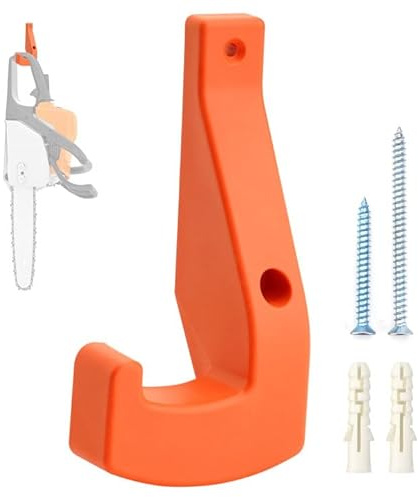 ELECTRAPICK Kettensäge- und Motorsägen-Wandhalterung, Gerätehalterung für Stihl Poulan und Poulan Pro,Husqvarna. Motorsägenhalter, Kettensägen-Zubehör, Winkelschleifer Halterung(Orange）