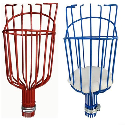 CWOQOCW Recolector de frutas telescópico de largo alcance, herramienta de jardín extensible para árboles altos, manzanas, peras, nueces, flores (rojo)