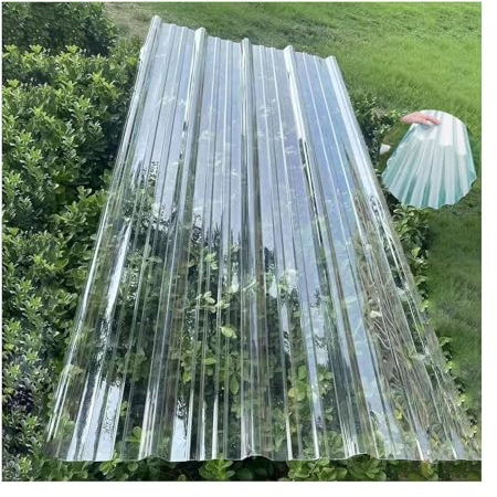 Lastra Resistente ai Raggi UV de Serre,Fogli Pretagliati di Vetroresina Ondulata,Copertura Tettoia,Pannelli da Tetto Trasparente,Antipioggia Pensilina Tettoia,con Viti(3pcs,0.9*0.5m/35*20in)