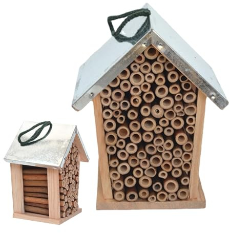 Case Delle per Il Giardino - Casa degli impollinatori | Rifugio Di Coccinella In Legno | Rifugio Di Habitat Decorativo, Scatola Di Nidificazione, Decorazione Esterna per Agriturismo Balcone Patio