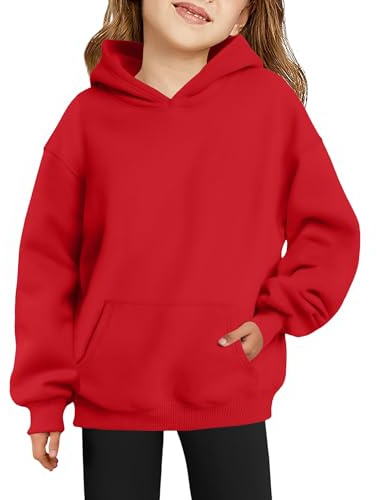 Arshiner Ragazza Felpe con Cappuccio Caldo in Pile Bambine Hoodie Invernale con Tasca Felpa per Ragazze 12-13 Anni