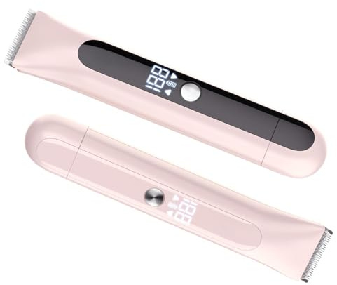 Lady Shavers for Women 2-in-1, Painless Electric Razor Shaver IPX7 Waterproof Bikini Trimmer Wet & Dry Use, Cordless Body Hair Remover with LED Digital Screen for Underarm Leg Body Arm Face Skin