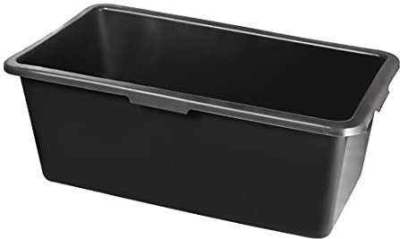60 Litre Heavy Duty Multi Tub Bucket - 73 x 38 x 29 cm Rectangular Black Utility Container for Agriculture, Gardening, Equestrian, Construction, Livestock, Water Storage & Small Ponds - Easy to Clean