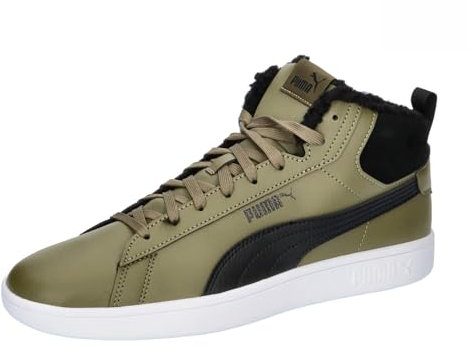 PUMA Unisex Smash 3.0 Mid WTR Sneaker, Olive Drab PUMA Black PUMA White, 42 EU