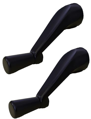 Window Crank Handle Replacement,(Black Color) Fit to [3/8 Spline Socket Crank Handle]. Spline Socket, Smooth 360-Degree Operation.Casement,Compatible Andersen Casement Operators (Pack of 2)