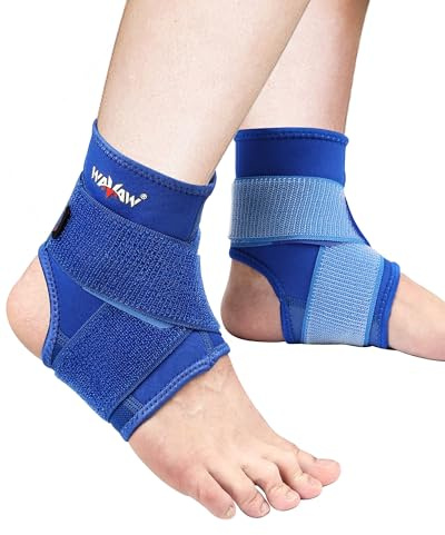 FitDA Ankle Support Brace, Adjustable Ankle Brace for Sprain, Pain Relief & Injury Recovery, Breathable Compression Wrap Strap for Sports, Running, One Size for Men Women