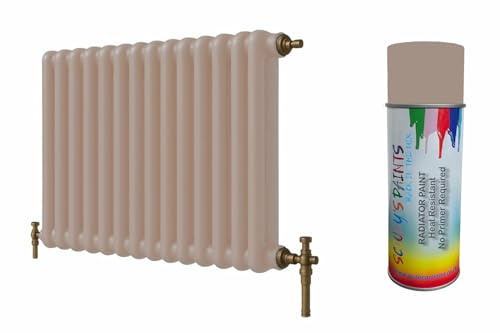 SCOOBYS PAINTS BACK IN THE MIX Premium Radiator Paint – 180 Colours – Heat Resistant Metal Paint for Radiators & Pipes, Quick Dry, Non-Yellowing, Multiple Finishes, Interior Use (Beige Glow)