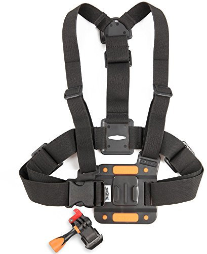 iSHOXS ProChest | Fascia toracica per action cam | Adatto per GoPro Hero 13 12 11 10 9 8 DJI Osmo Akaso Insta360 e fotocamera compatibile | Perfetto per le avventure all'aria aperta con la bodycam