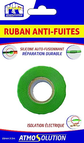 Atmos Products 1142 Ruban Anti FUITES Vert 25mm x 3M-EXTREMTAPE Products 1142-Ruban Silicone Auto-fusionnant pour Toute Maintenance ou réparations et pour Isolation électrique