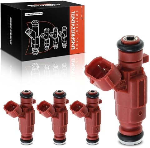 Frankberg 4x Einspritzventil Einspritzdüse Injektor Kompatibel mit Almera II 2000-2006 Primera 1996-2008 Benzin Replace# 0280155940