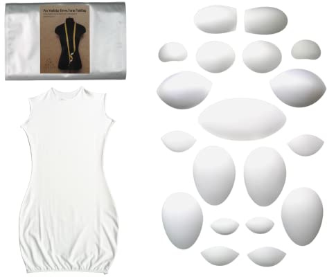 Pro Modular Dress Form Padding Plus Size Kit (24 Pieces) - Adjustable Body Form Set for Sewing and Mannequin - Adult Female Dress Padding - Making and Tailoring Accessories