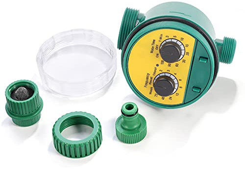 Lwuey Controller Spruzzatori Programmabile,Irrigazione del Timer Elettrico Irrigazione Automatico Quadranti Realizzato Multifunzione Controllo per Giardino Balcone Serra Piante Esterne Accessorio