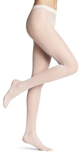 FALKE Mystical Wave 20 DEN W Ti trasparenti velati fantasia 1 paio, Collant Donna, Bianco Off-White 2059, S-M