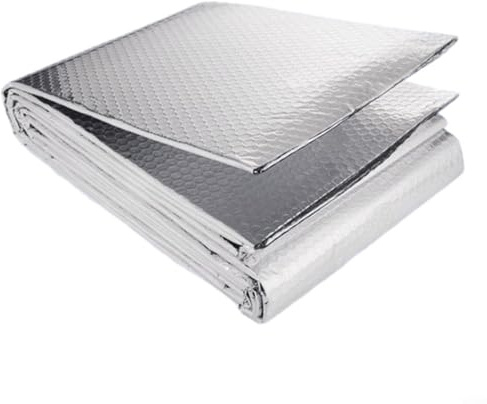 EXTRWORY Rollo de espuma de aislamiento de aluminio película térmica de doble capa 30 cm x 10 m 3 mm de espesor impermeable insonorizado material ecológico plateado para techo piso pared hogar