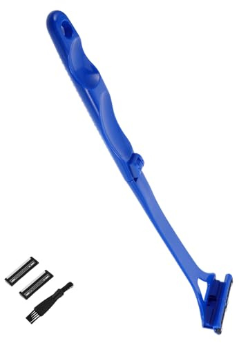 Gogogmee Rasoio Manuale per Schiena e Corpo Epilatore da Uomo Lame Regolabili Rimozione Peli Secco e Umido Accessori Cura Personale