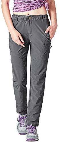 YSENTO Womens Outdoor Walking Hiking Trousers Lightweight Quick Dry Water Resistant Trekking Pants with Zipper Pockets