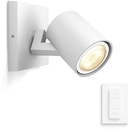 Philips Hue White Ambiance Runner 1er Spot Weiß 250lm inkl. Dimmschalter, dimmbar, alle Weißschattierungen, steuerbar via App, kompatibel mit Amazon Alexa, alte Generation