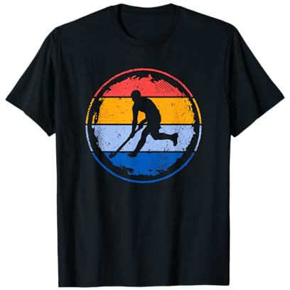 Joueur de hockey sur gazon rétro pour adolescents garçons T-Shirt
