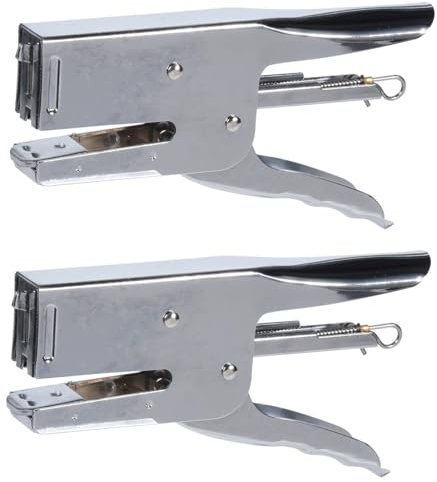 2x Heftgerät Metall für 24/6 Heftklammern Heftzange Tacker Bürotacker Blatt Handhefter