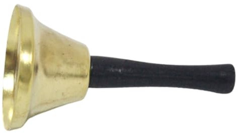 Ciieeo 1 Pc Campana de Mano de Metal Rellenos de calcetín de Navidad decoración amaderada Cena decoración de Oro Juguete Creativa de campanillas Campana Metalica