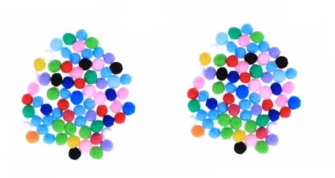 SEWACC 2 Sätze Beflockter Plüschball Kükentränke Schläppchen Accessoires Accesories Ziernieten Filzkugeln Stitsch Pompons Plüschkugel Bommel Auf Kleidung Bunte Pom-Kugel 60 Stück * 2