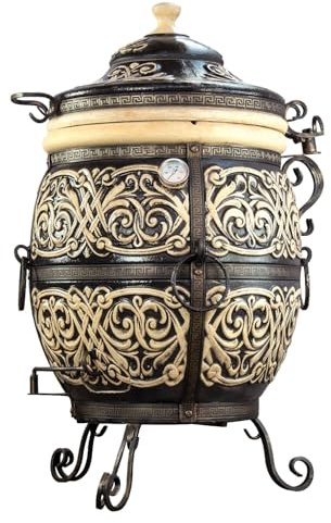 Tandoor - Forno in argilla refrattaria - Barbecue in ceramica per carne, pane, pizza e verdure, a carbone e in legno, per giardino e terrazza, affumicatore, tanur, Grand Tandyr, Tandir (Marakesh) ca.