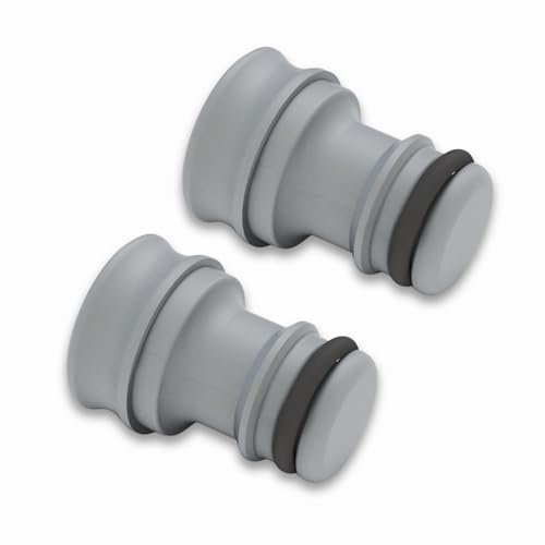 Sintrix Fab Tapón de conector de manguera/tapa de extremo a prueba de fugas, compatible con accesorios de manguera de jardín Gardena de 13 mm y 15 mm, enchufe con anillo de sellado que evita la